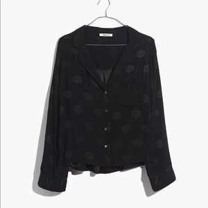 Madewell Floral Jacquard Pajama Shirt